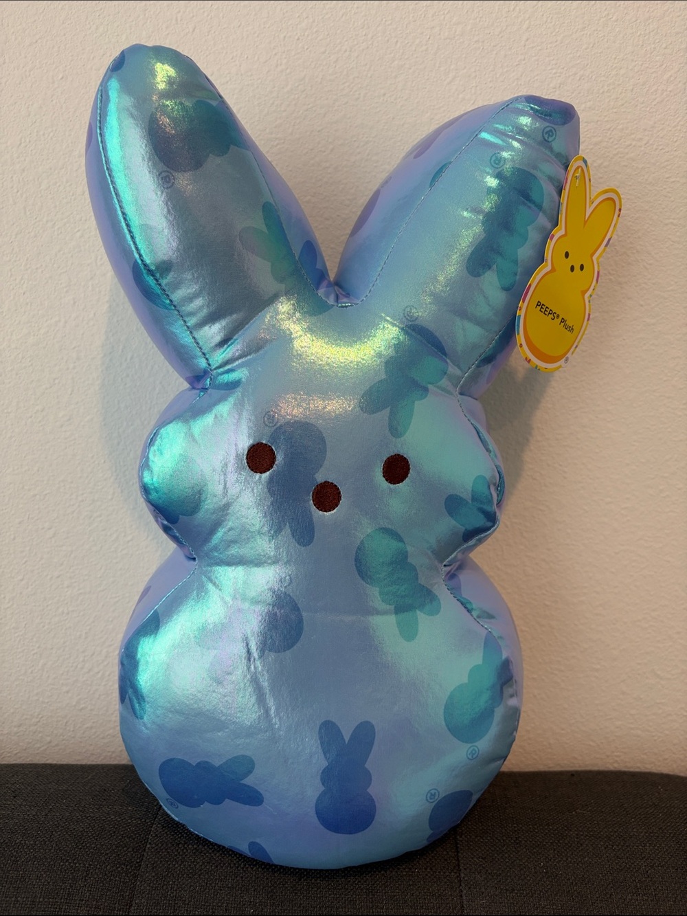 Peeps Plush Bunny Pillow - Shimmering Blue